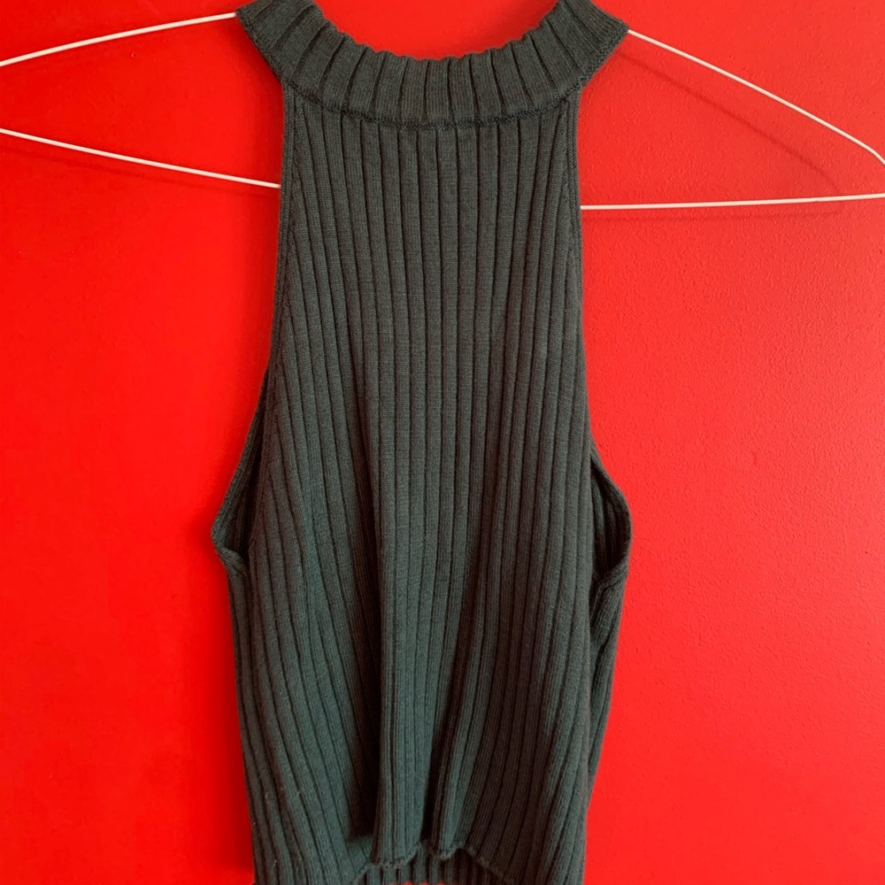 Knitted Green Crop Top